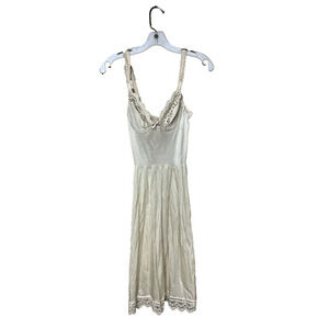 OLGA Secret Hug Style 293 Women's VTG Ivory Full Slip Sz 34B (Small)